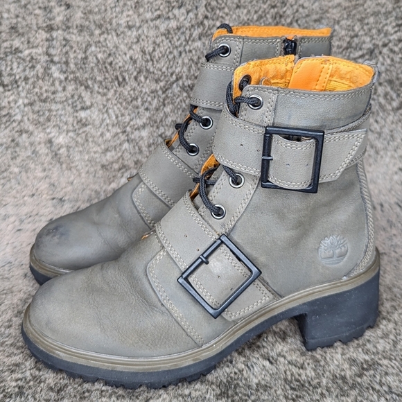 Timberland Kori Park Moto Boot Green Women's 6.5 - Picture 3 of 9
